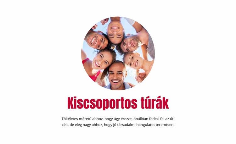 Kiscsoportos túrák Weboldal tervezés