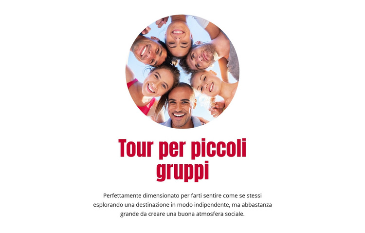 Tour per piccoli gruppi Tema WordPress