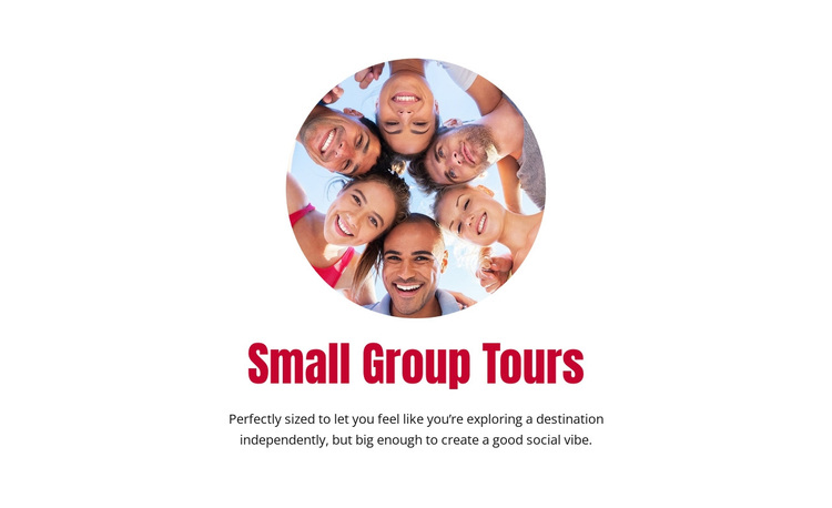 Small group tours  Joomla Page Builder