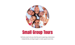 Small Group Tours One Page Template