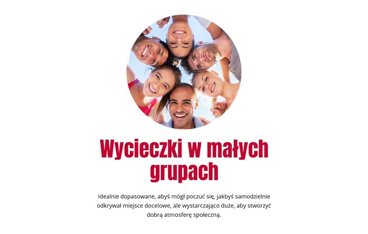 Wycieczki w małych grupach Kreator witryn internetowych HTML