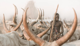 Página HTML Para Viagens Pela África