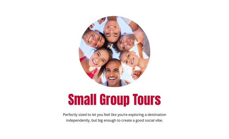 Small group tours  Static Site Generator