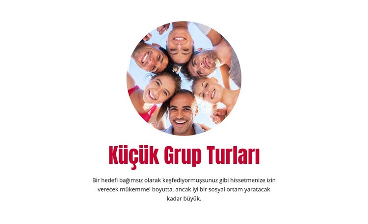 Küçük grup turları Açılış sayfası