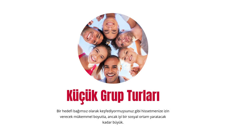 Küçük grup turları HTML Şablonu