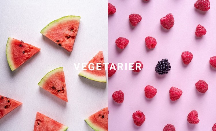Leckeres vegetarisches Essen Website-Modell