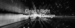 Landing Page For Clean It Right Round The Design