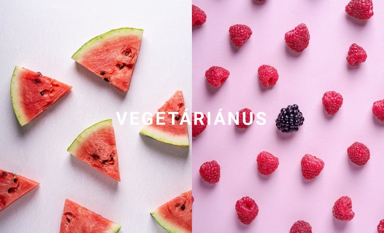 Ízletes vegetáriánus étel CSS sablon