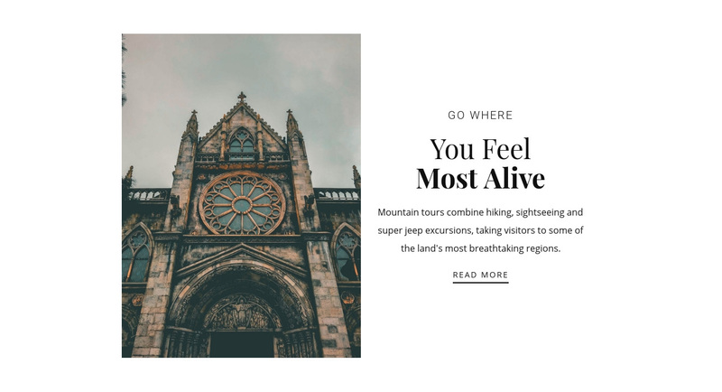 Travel actively with us Squarespace Template Alternative