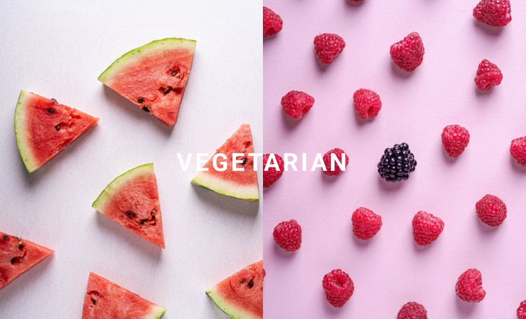 Tasty vegetarian food Web Design