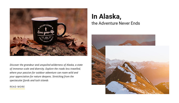 Adventure never end Homepage Design