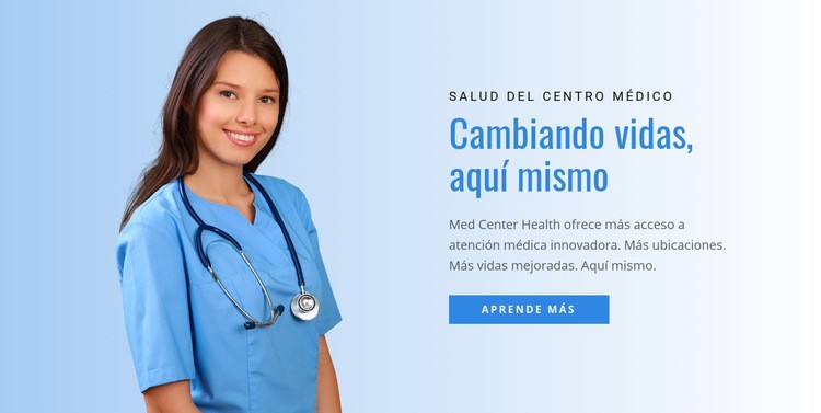 Centro de salud y desintoxicación Página de destino