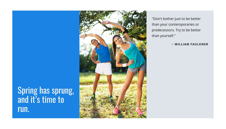 Outdoor exercises Homepage Design