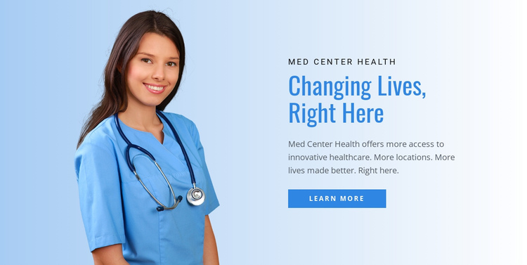 Health & detox center  One Page Template