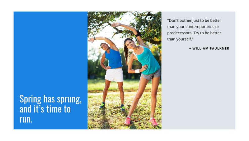 Outdoor exercises Web Page Design