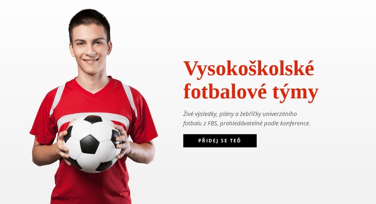 Vysokoškolské fotbalové týmy Šablona CSS