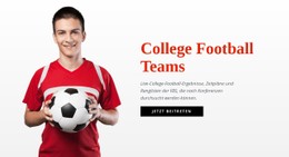 College-Football-Teams Zielseitenvorlage