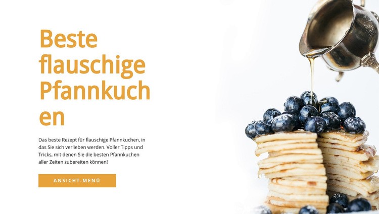 Beste flauschige Pfannkuchen Eine Seitenvorlage