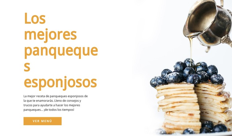 Los mejores panqueques esponjosos Plantilla CSS