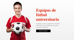 Diseño HTML Para Equipos De Fútbol Universitario