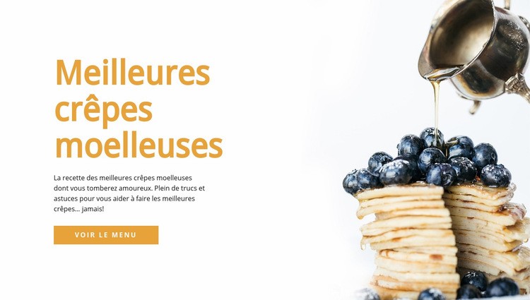 Meilleures crêpes moelleuses Créateur de site Web HTML