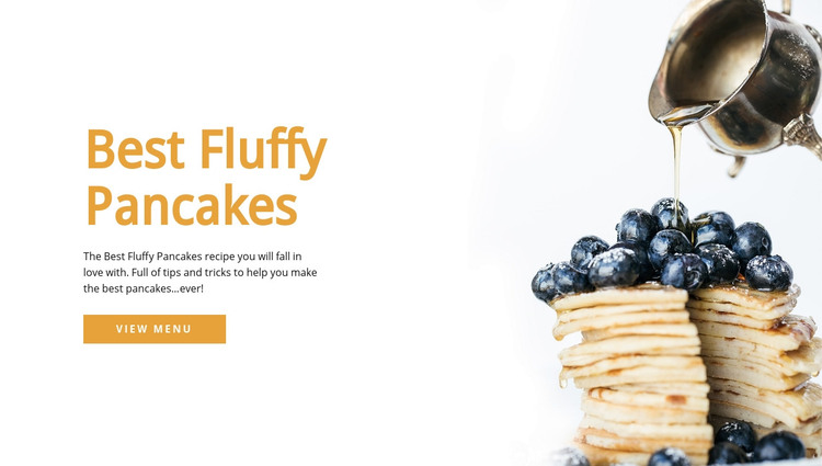 Best Fluffy Pancakes Homepage Design