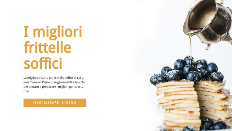 I migliori frittelle soffici Mockup del sito web