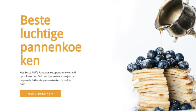 Beste luchtige pannenkoeken HTML-sjabloon