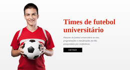 Design HTML Para Times De Futebol Universitário