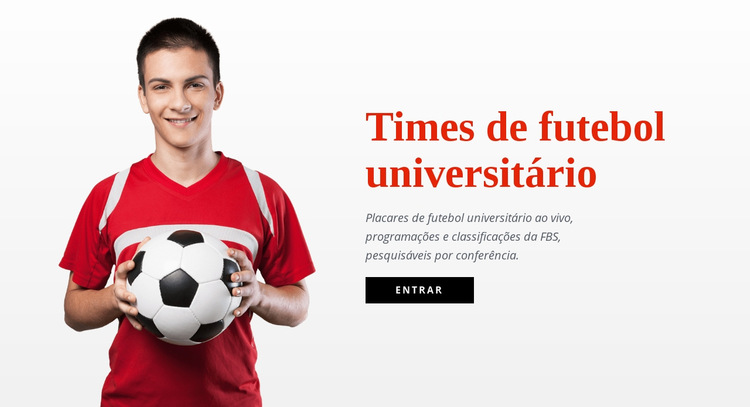 Times de futebol universitário Modelo de site