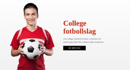 College Fotbollslag – Gratis Nedladdningswebbplatsdesign