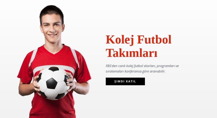 Kolej futbol takımları Html Web Sitesi Oluşturucu