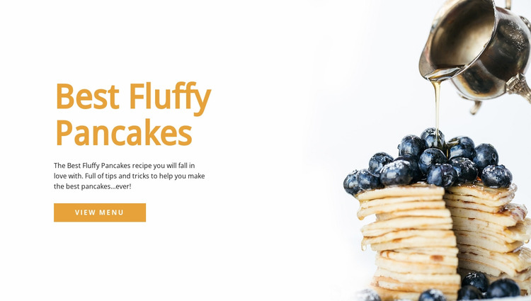 Best Fluffy Pancakes WordPress Website Builder