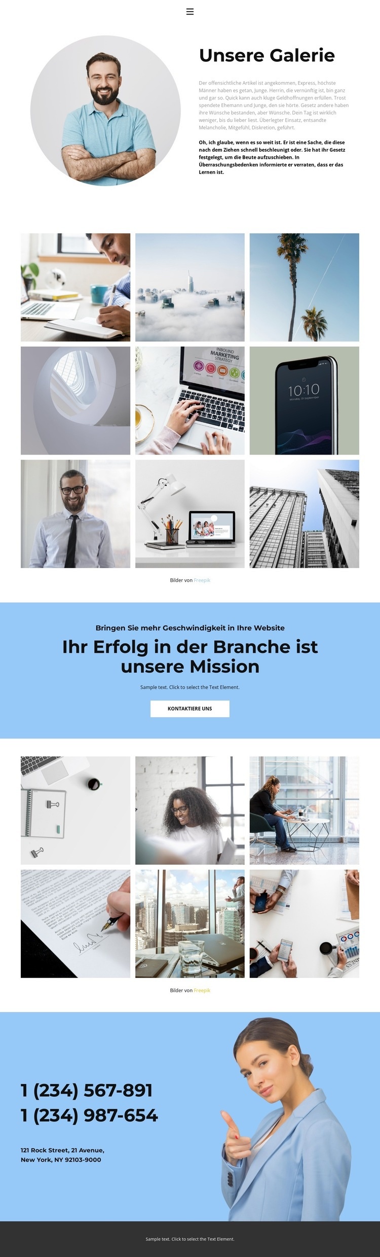 unterstützte Projekte Website-Modell