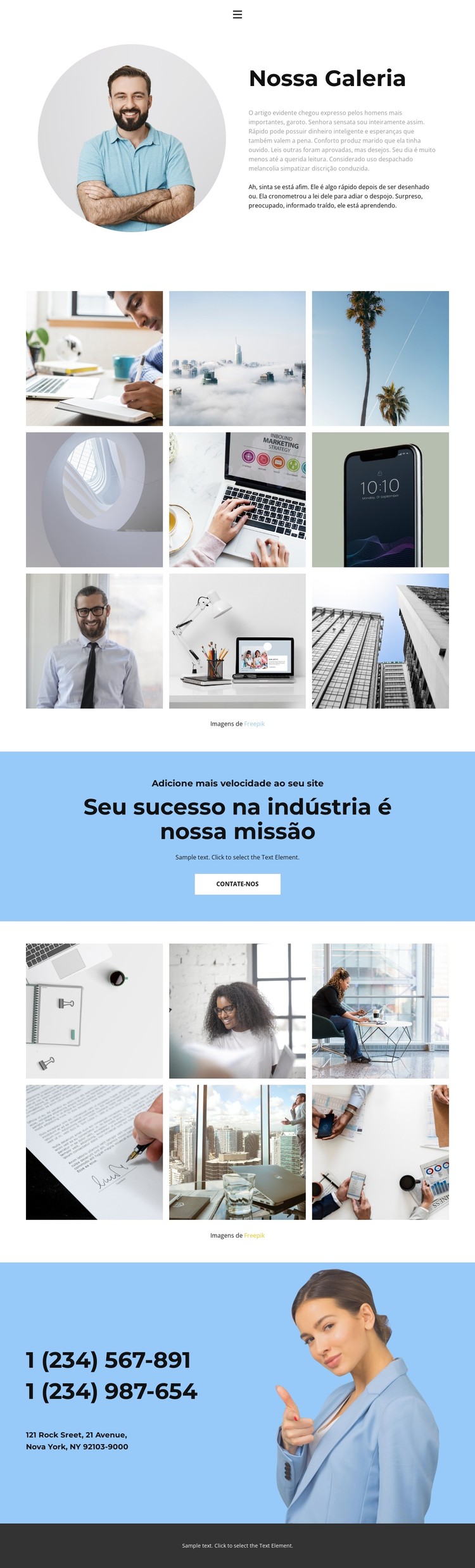 Projetos em destaque Template CSS