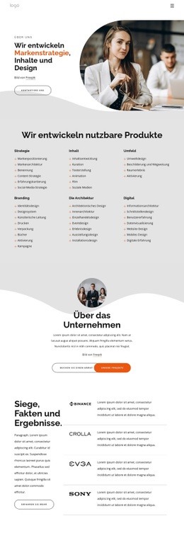 Wir Sind Ein Unabhängiges Markenstrategie- Und Designstudio – Inspiration Für Einseitenvorlagen