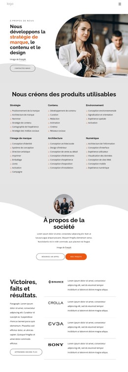 Page Web Pour Nous Sommes Un Studio Indépendant De Stratégie De Marque Et De Design