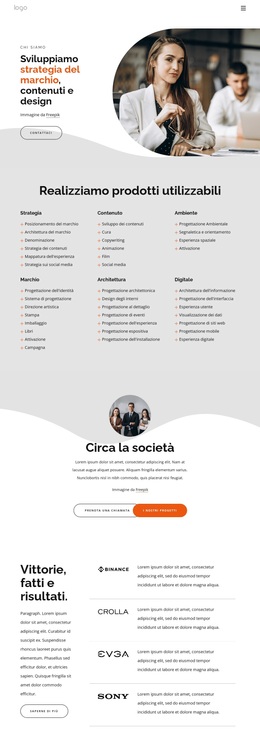 Siamo Uno Studio Indipendente Di Strategia E Design Del Marchio - Tema WordPress Semplice