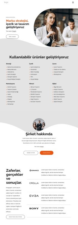 Biz Bağımsız Bir Marka Stratejisi Ve Tasarım Stüdyosuyuz - Web Sitesi Şablonları