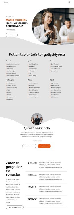 Biz Bağımsız Bir Marka Stratejisi Ve Tasarım Stüdyosuyuz - Duyarlı Web Sitesi Modeli