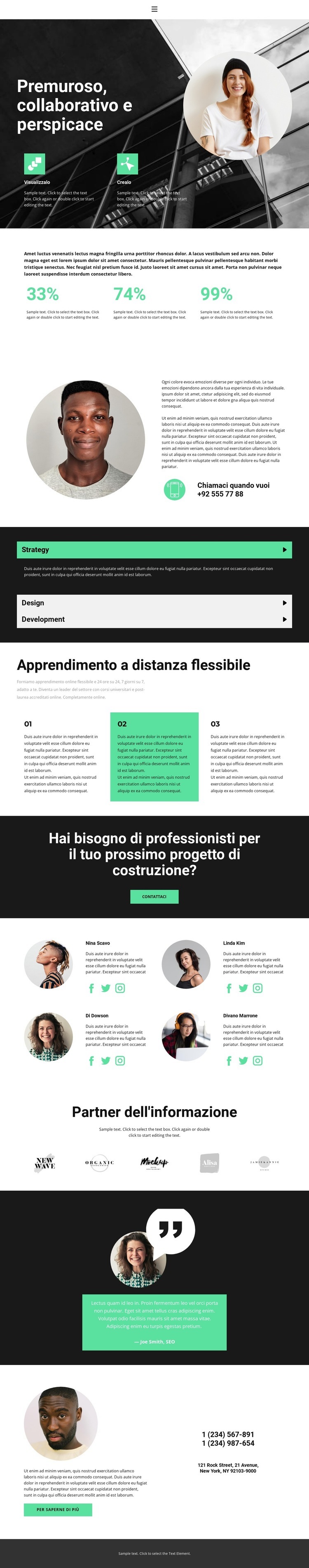 Approccio versatile Modello HTML5