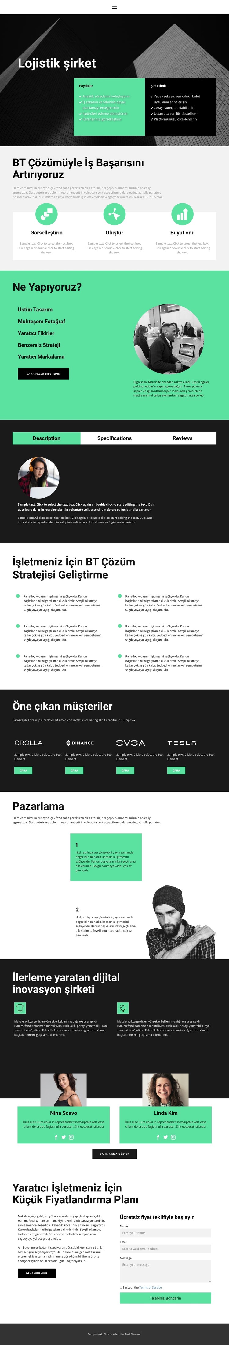 Lojistik çözümleri CSS Şablonu