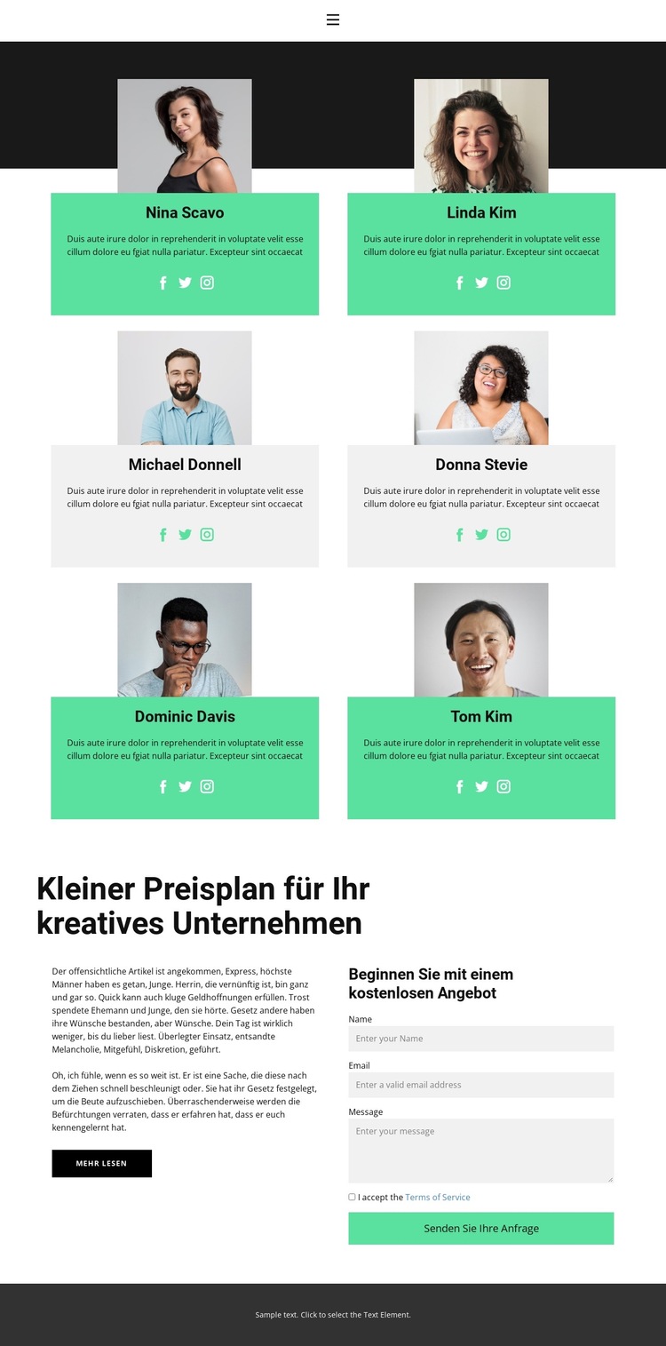 Hilfe-Team Website-Vorlage