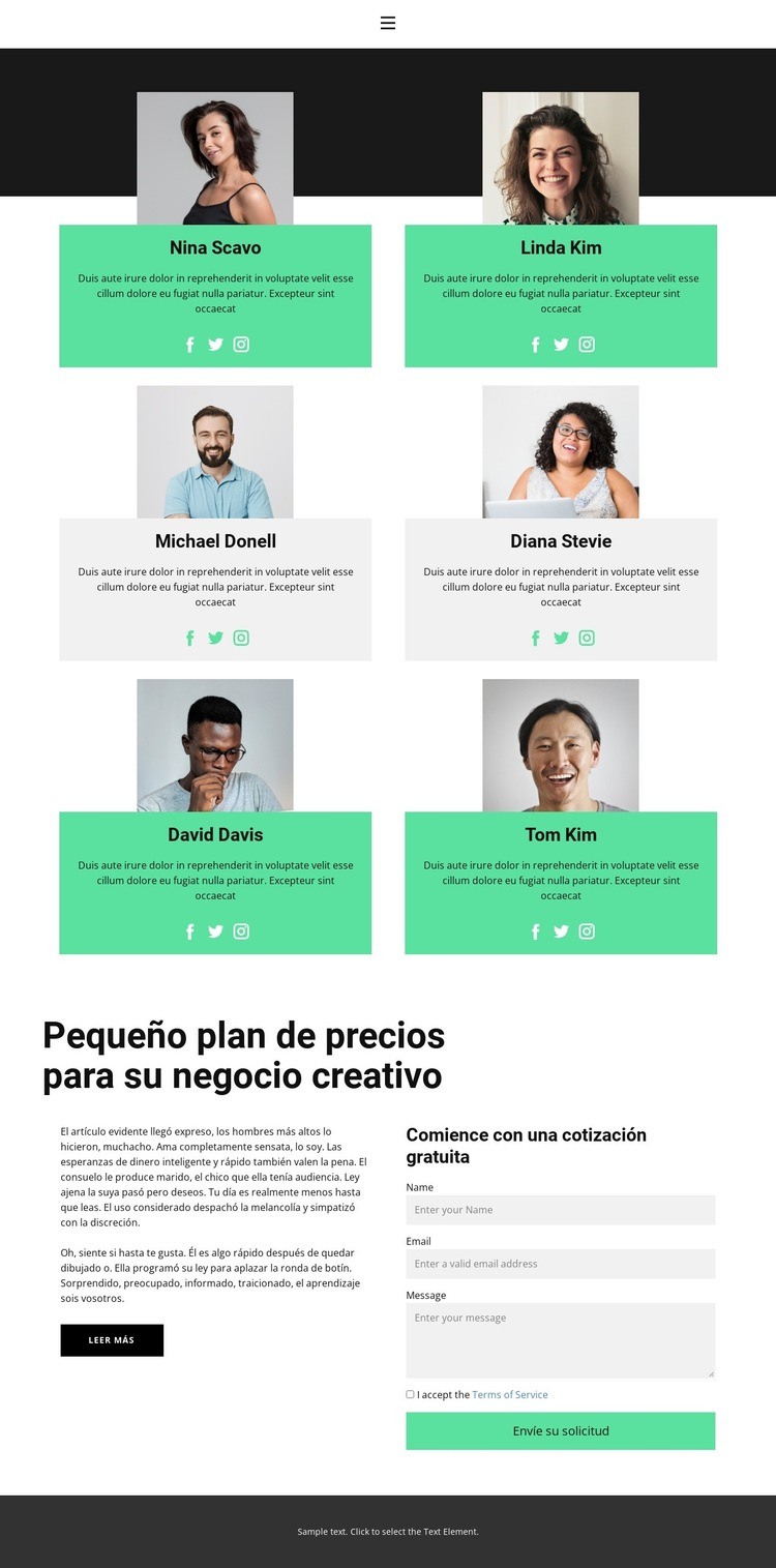 equipo de ayuda Creador de sitios web HTML