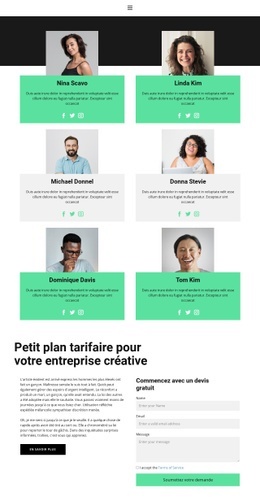 Équipe D'Aide - Site Web Gratuit D'Une Page