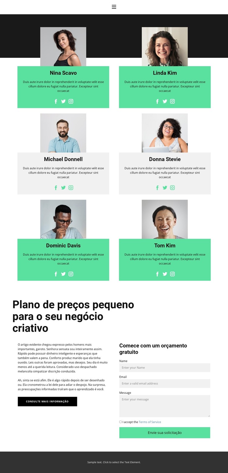 Equipe de ajuda Modelo HTML