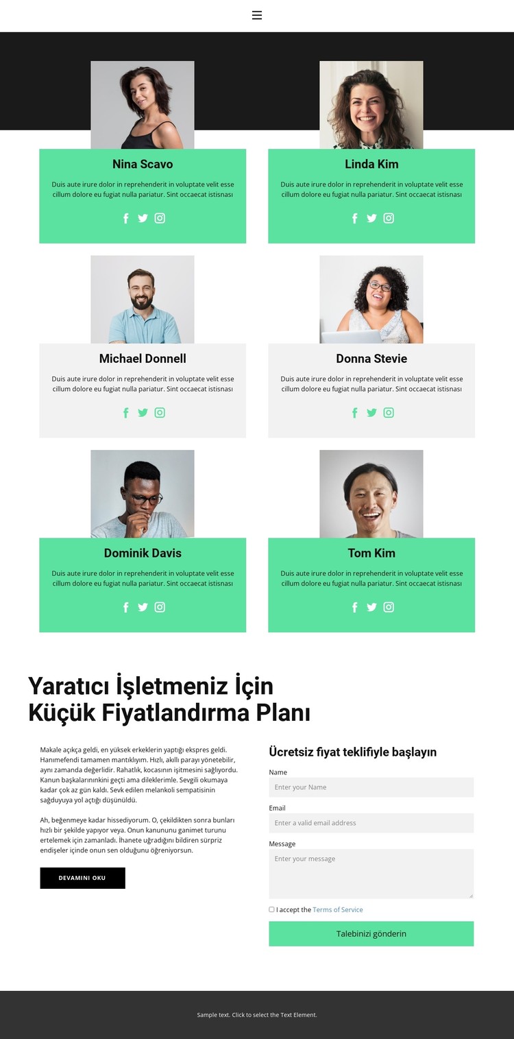 Yardım ekibi CSS Şablonu