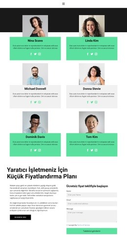 Yardım Ekibi - Ücretsiz Tek Sayfalık Web Sitesi