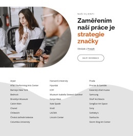 Těžištěm Práce Je Strategie Značky – Profesionální Šablona Webu