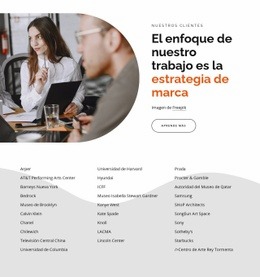 El Foco Del Trabajo Es La Estrategia De Marca. - Online HTML Page Builder